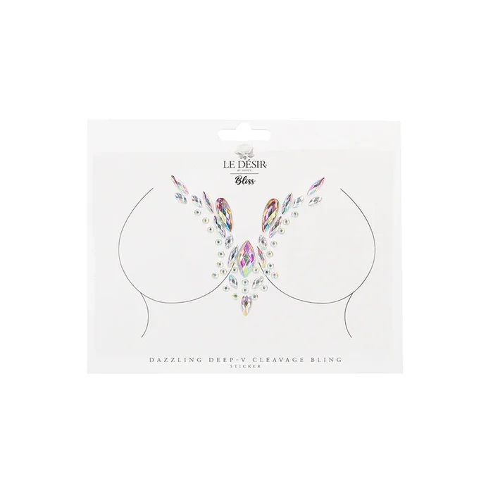 Shots Bliss Dazzling V Cleavage Bling Sticker O/S