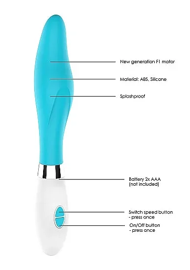 Shots Luminous Athamas Silicone 10 Speed Vibrator – Turquoise