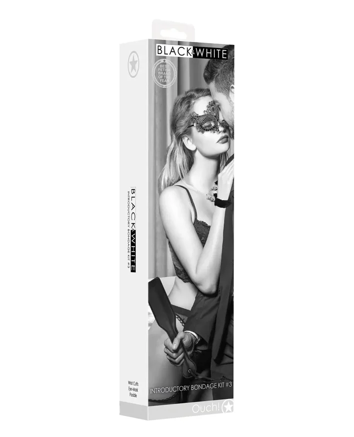 Shots Ouch Black & White Introductory Bondage Kit #3 – Black