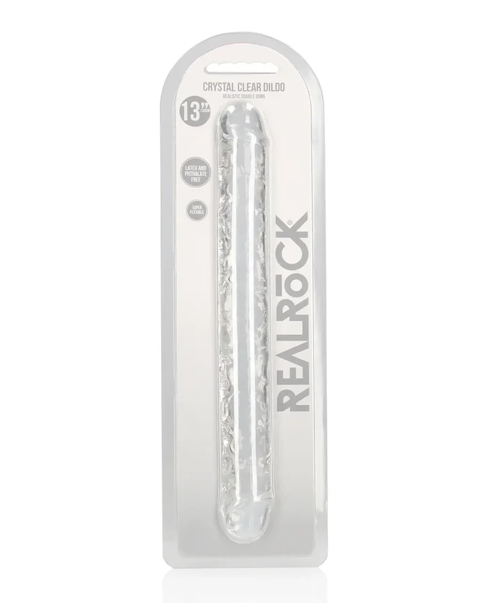 Shots RealRock Crystal Clear 14″ Double Dildo – Transparent