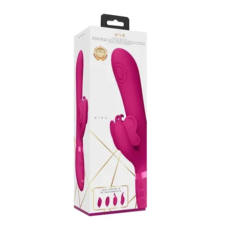 Shots Vive Chou G-Spot Rabbit w/Interchangeable Clitoral Attachments – Pink