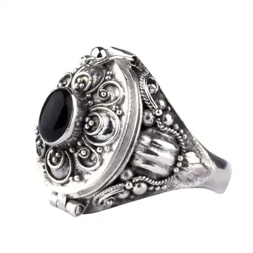 Silber-Giftring mit Onyx