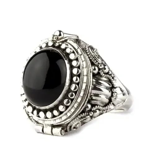 Silber Giftring mit Onyx