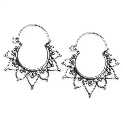 Silberohrringe ‘Indisches Ornament‘