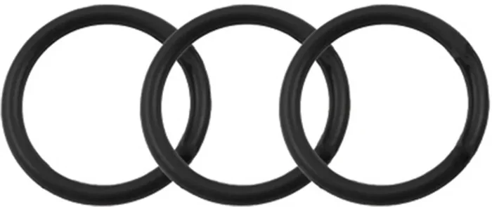 Silicone 3 Ring Kit in Schwarz