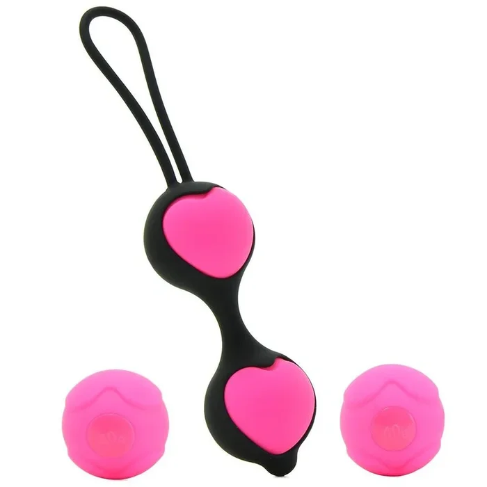 Silicone Kegal Balls in Black/Pink