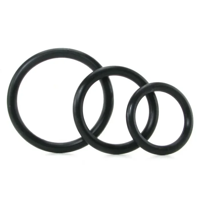 Silicone Support Cock Rings in Black