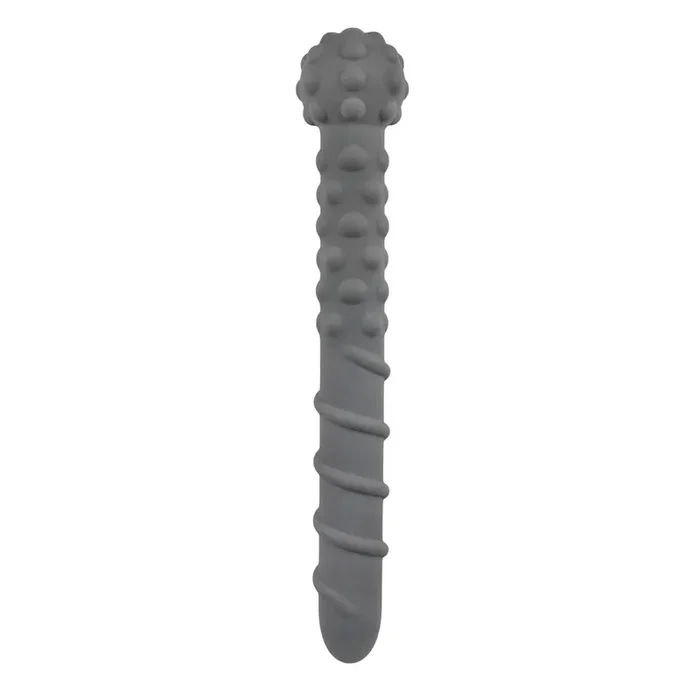 Silikon Dildo mit Schraubenmuster- grau
