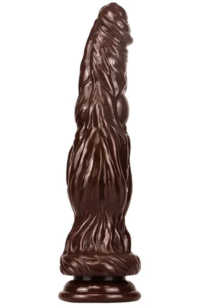 Silikon Dildo Monster Bark Braun 26 cm