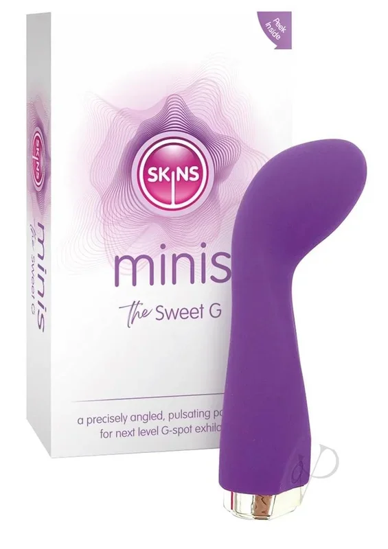 Skins Mini`s The Sweet G Silicone Vibrator – White/Purple