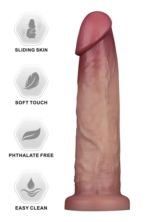 Sliding Skin Pro II Dual Layer Silikon-Dildo 22,7 cm
