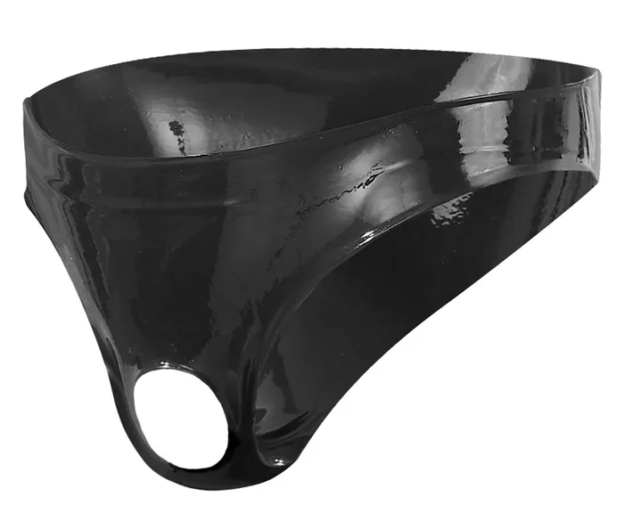Slip mit Showmaster-Öffnung für Penis und Hoden, Latex Late X