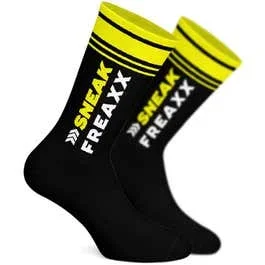 SNEAKFREAXX – BIG STRIPE BLACK/YELLOW – SOCKEN – ONE SIZE