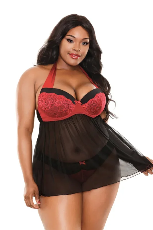 Sophia Halter Babydoll & Panty – 1x2x