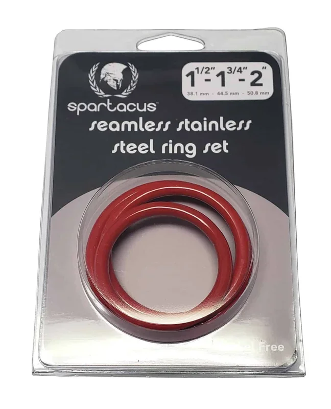 Spartacus Seamless Stainless Steel C-Ring – Red Pack of 3