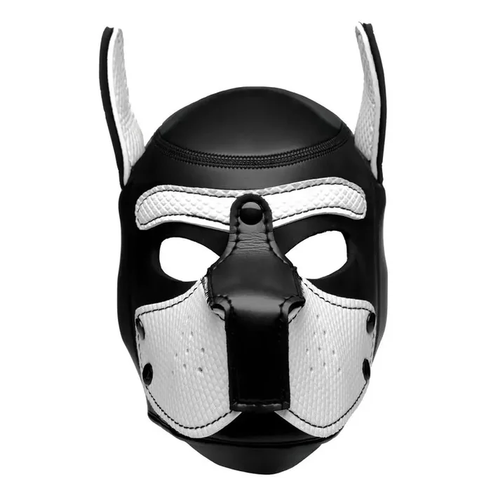 Spike Puppy BDSM Hood – Schwarz/Weiß