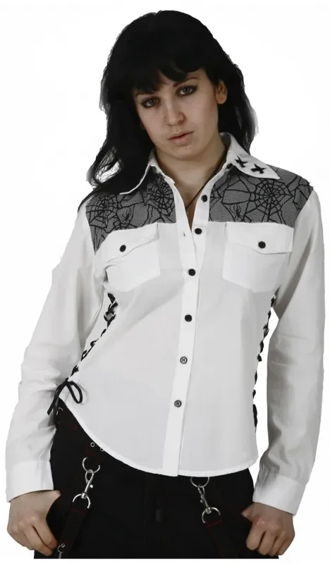 Spinnennetz Punker Shirt