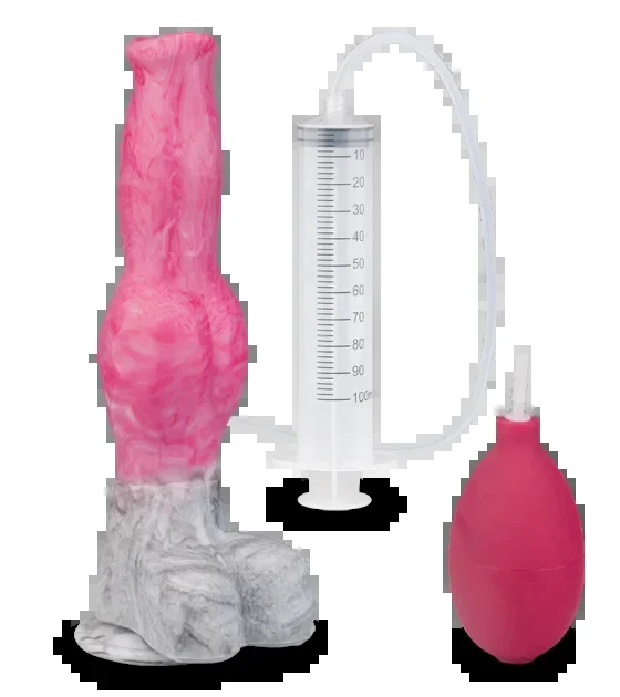 Spritzdildo mit Saugnapf Dobermann