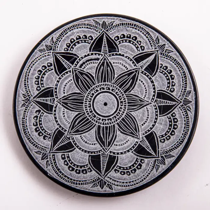 Stäbchenhalter Mandala – klein Speckstein