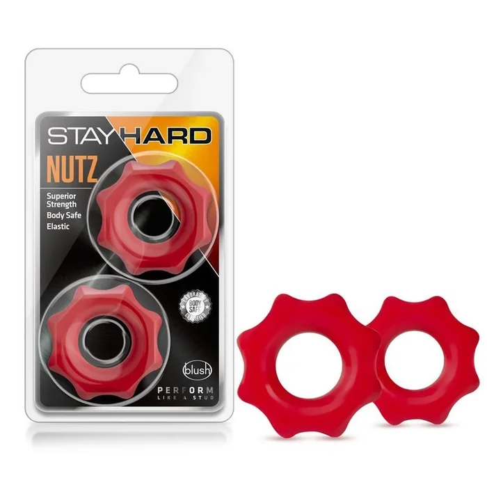 Stay Hard NUTZ – 2 C-Rings – Red