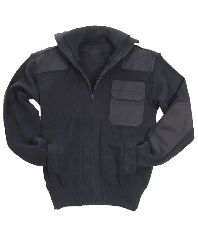 Stickjacke mit Brusttasche