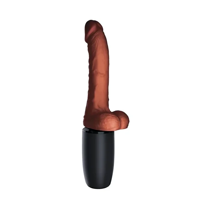 Stoßvibrator in Penisform mit Wärmefunktion – Braun