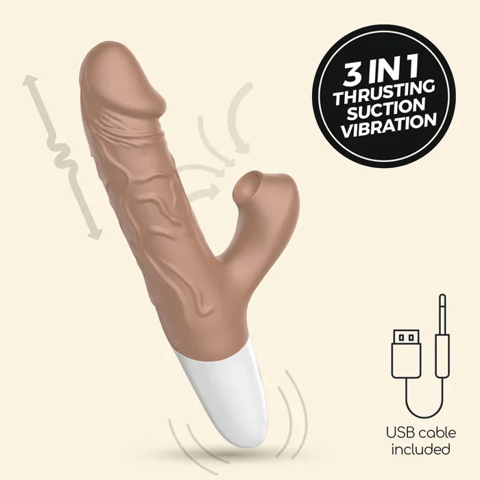 Stoßvibrator Realistischer Vibrator Crushious – El Matador, 3 in 1