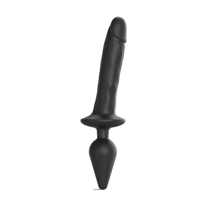 Strap-On-Me – Switch Plug-in Realistic Dildo Black XXL