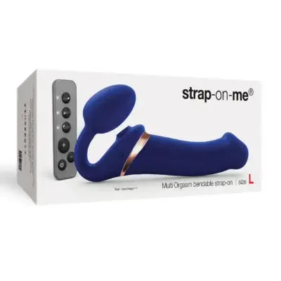 Strap On Me Multi Orgasm Bendable Strapless Strap On Large – Night Blue