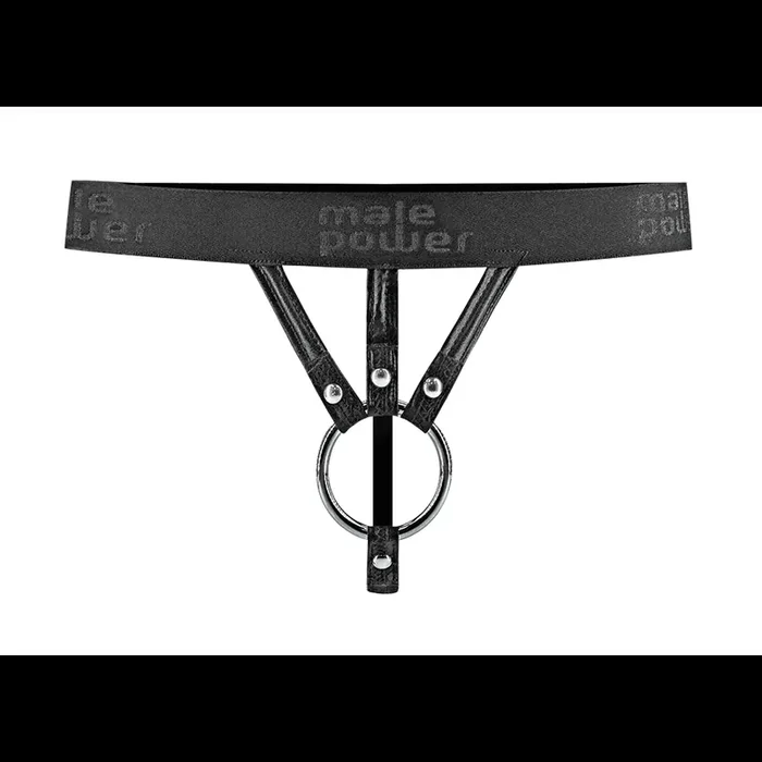 Strappy String Thong – M – Black