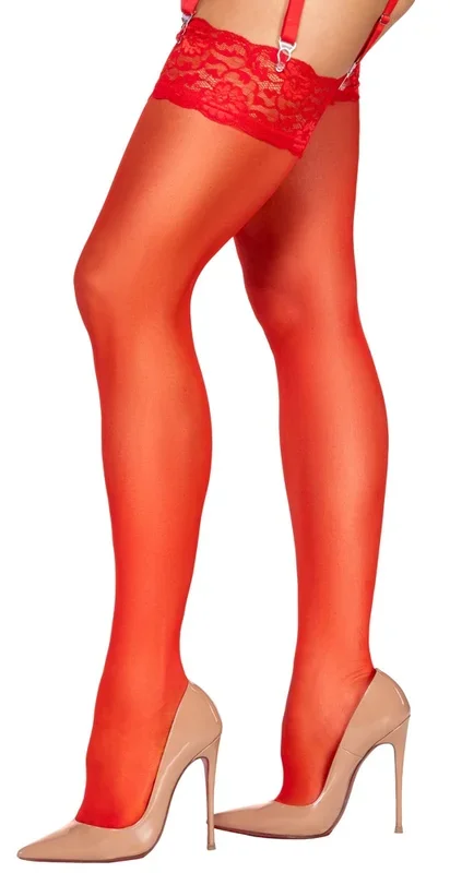 Straps-Strümpfe mit elastischem 9-cm-Spitzenabschluss Cottelli LEGWEAR