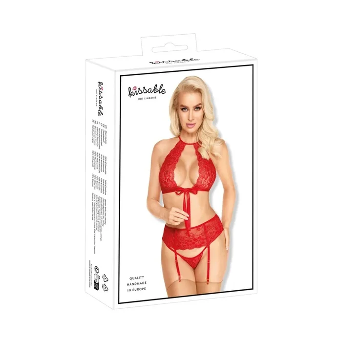 Strapsset – Rot – Größe – L/XL