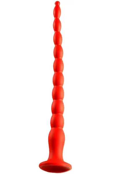 Stretch Wurm Langer Dildo Rot 43cm