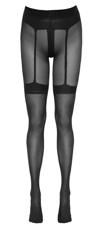 Strumpfhose ouvert in Strapsgurt-Optik aus feinem Netzmaterial Cottelli LEGWEAR