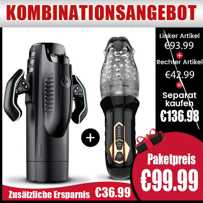 Super-Doppel-Überraschung! Masturbator + Masturbator Limitierte Kombi-Aktion, sparen Sie 36,99 €!