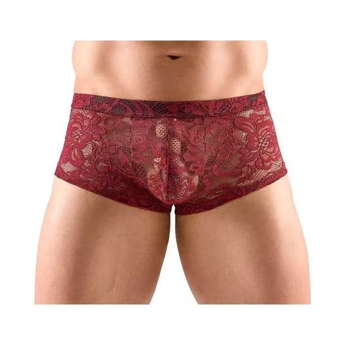 Svenjoyment Herren Rote Spitzen-Pants – Elegante Hose aus Spitze für verführerische Akzente