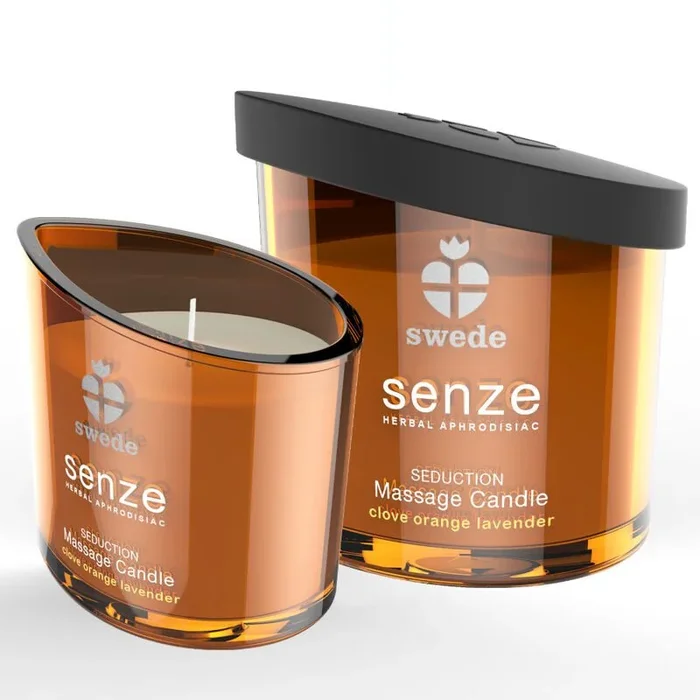 SWEEDE SENZE SEDUCTION MASSAGEKERZE NELKE, ORANGE, LAVENDEL