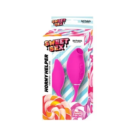Sweet Sex Horny Helper Vibration & Suction Vibe – Magenta