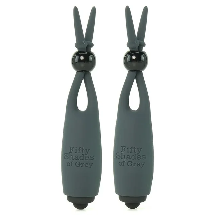 Sweet Torture Vibrating Nipple Stimulators in Grey