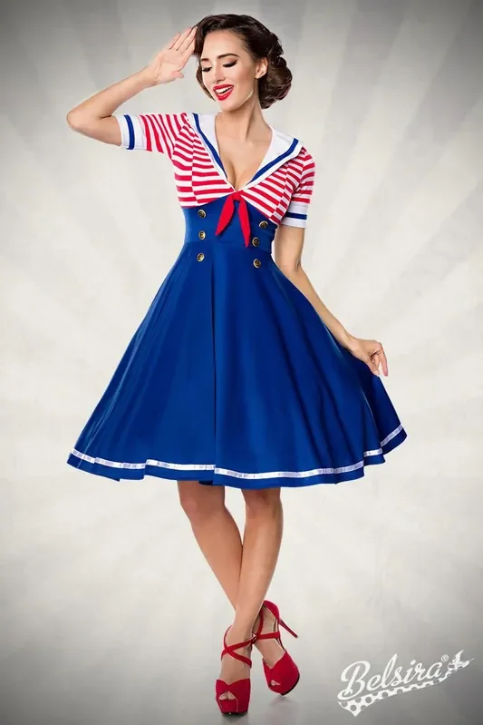 Swing Kleid im Marinelook
