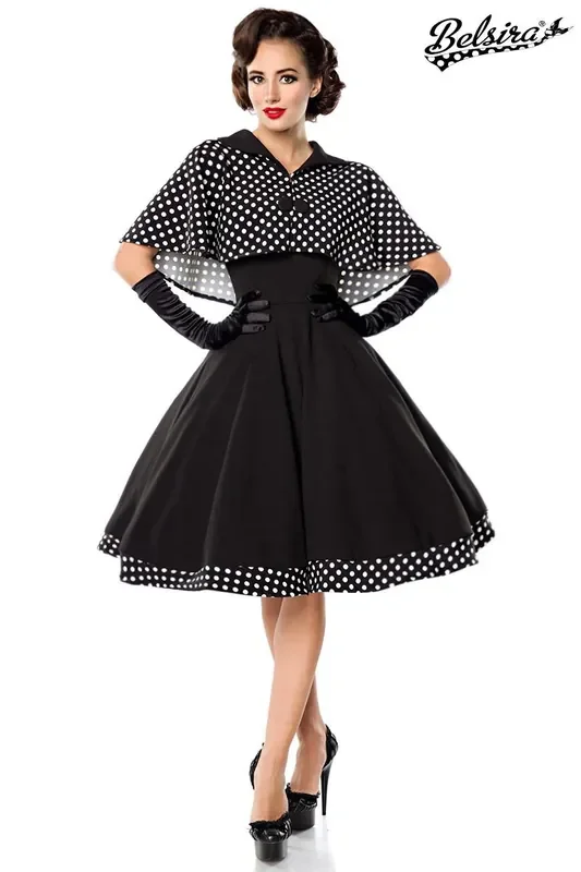 Swing Kleid mit Cape