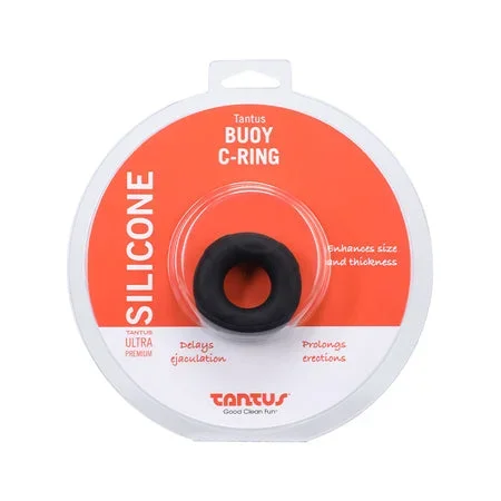 Tantus Buoy C Ring – Medium Onyx