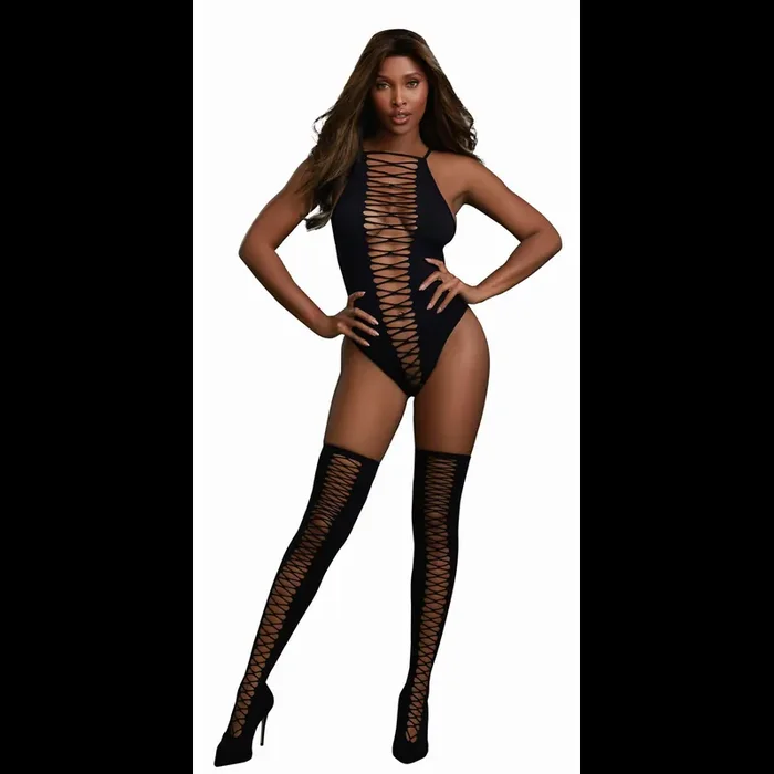 Teddy and Stockings Diamond – One Size – Black