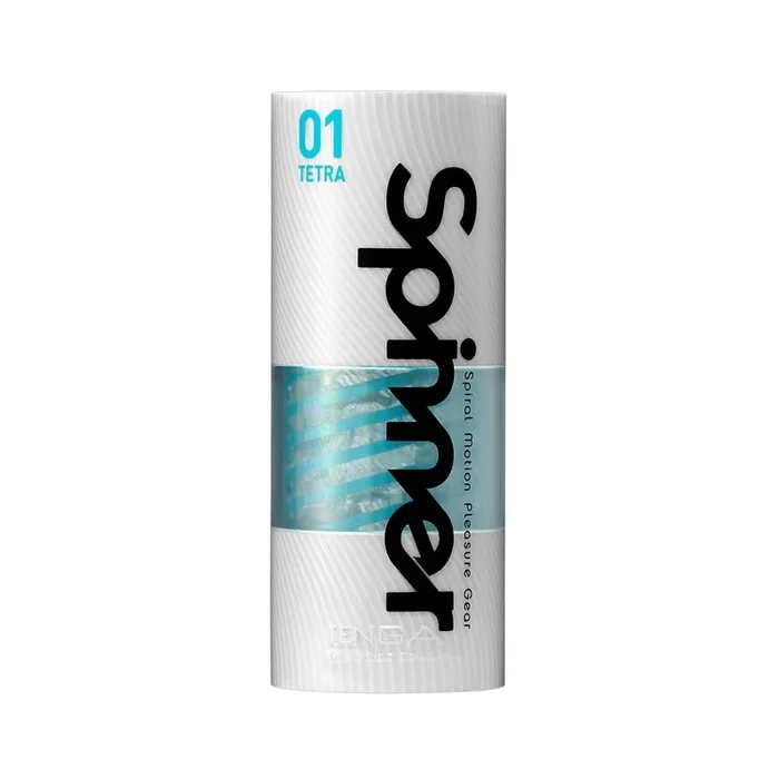 Tenga Masturbator »Spinner Tetra« – Drehend – Transparent/Blau