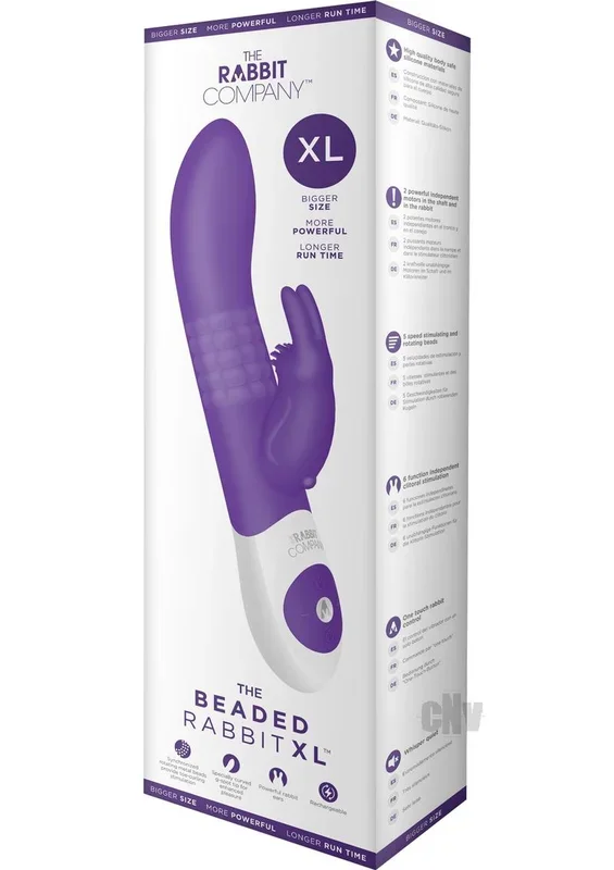 The Beaded Rabbit Vibrator XL – Purple