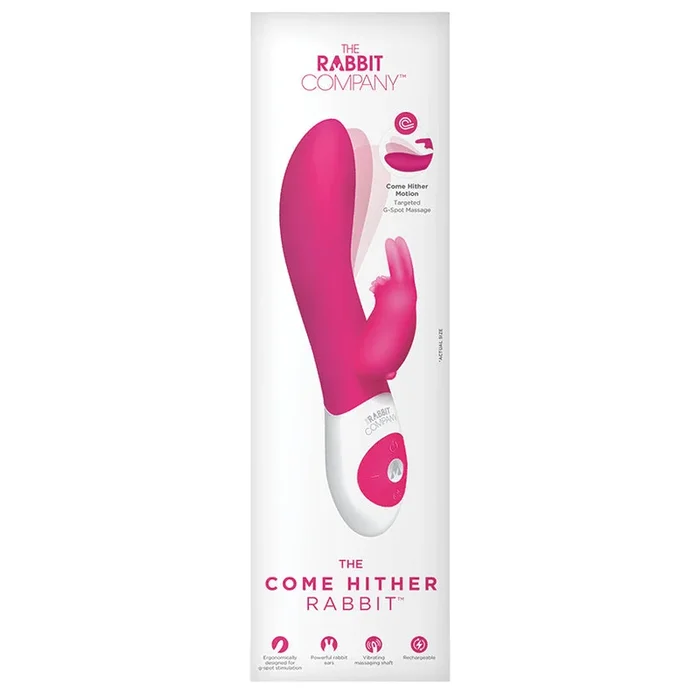 The Come Hither Rabbit Rechargeable-Hot Pink 7.75′