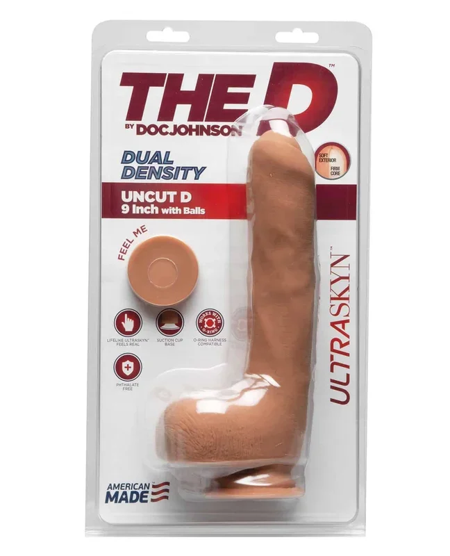 The D 9″ Uncut D w/Balls – Caramel