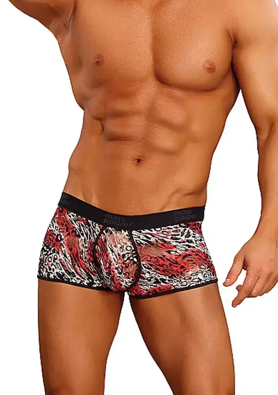 Tief geschnittene Enhancer Short in Rot