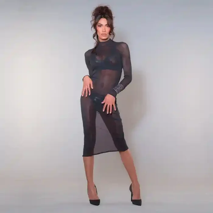 transparentes Meshkleid