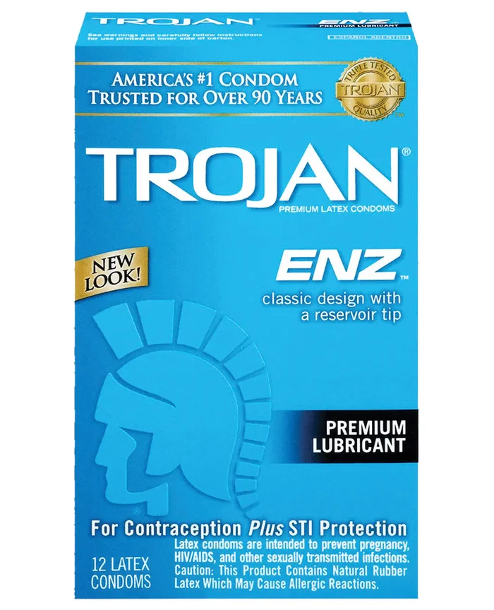 Trojan Enz Lubricated Condoms – Box of 12
